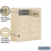 Salsbury Cell Phone Storage Locker - 5 Door High Unit (8 Inch Deep Compartments) - 10 B Doors - Sandstone - Surface Mounted - Master Keyed Locks